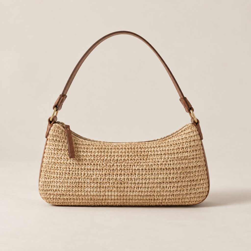 Bolsa Baguete Palha Natural