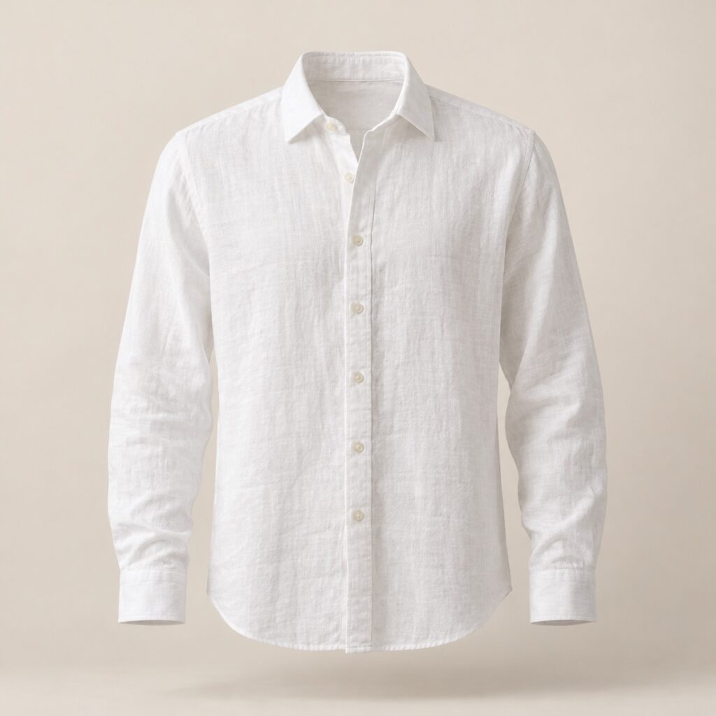 Camisa Linho Masculina Branca