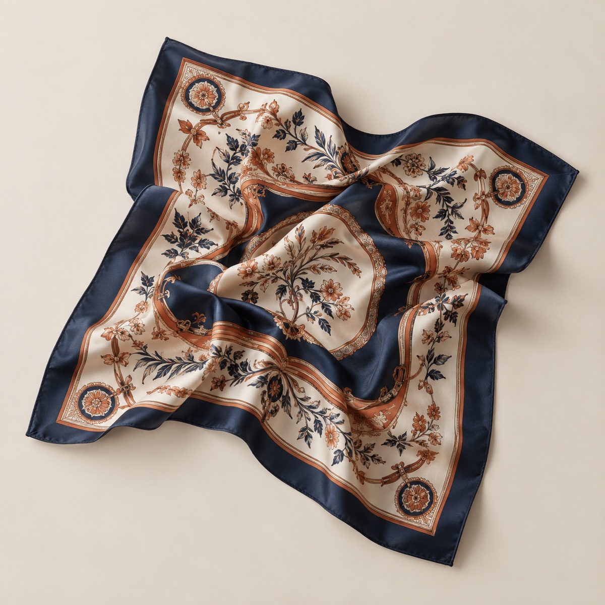 Lenço de Seda Estampado