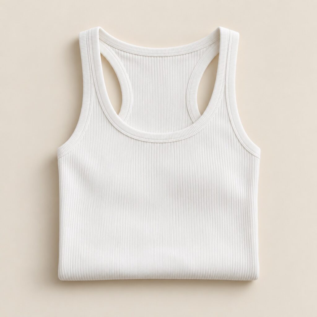 Regata Canelada Essencial – Branco