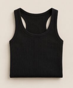 Regata Canelada Essencial – Preto