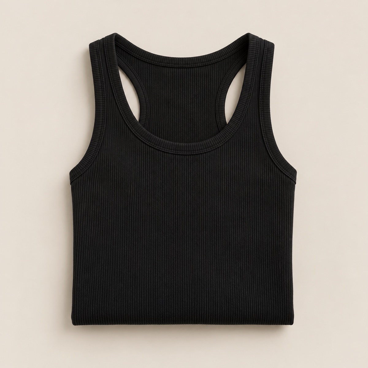 Regata Canelada Essencial – Preto