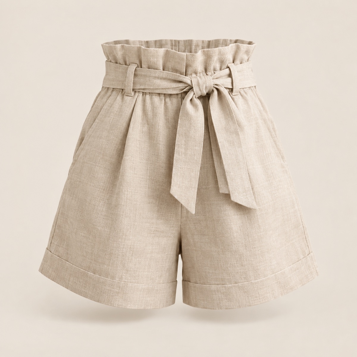 Short Linho Cintura Alta
