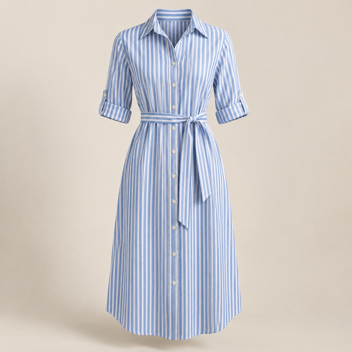 Vestido Chemise Listrado Brisa