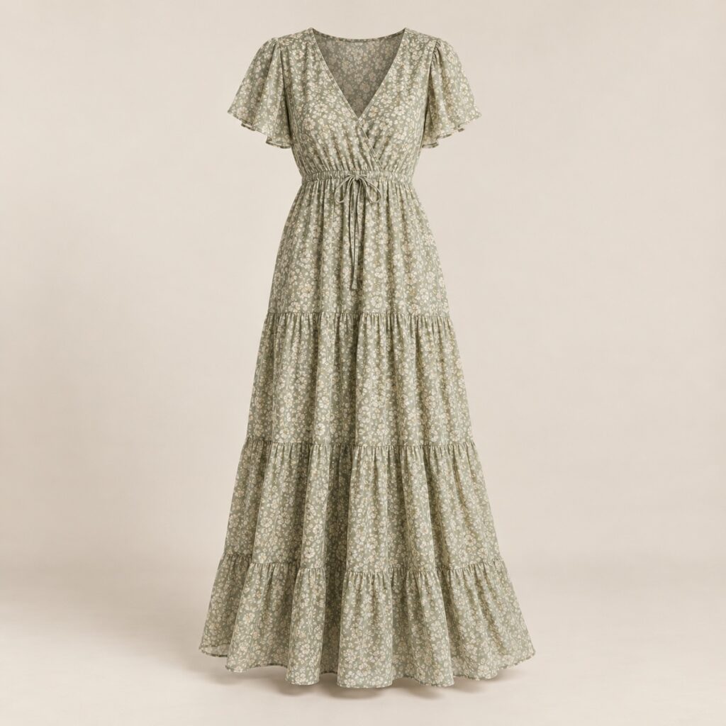 Vestido Longo Floral Jardim